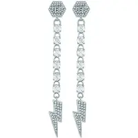Philipp Plein Ohrringe Damen Edelstahl silber, ONE SIZE 729073-0001-09999