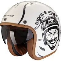 Scorpion Belfast Evo Romeo Cream Schwarz Jethelm Größe S