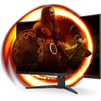 AOC G2 C32G2ZE/BK, 80 cm (31.5"), 1920 x 1080 Pixel, Full HD, LED, 4 ms, Schwarz, Rot