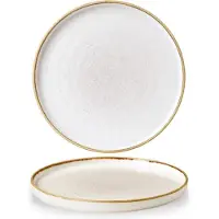 Multi Stonecast Barley White Walled Teller flach 26cm