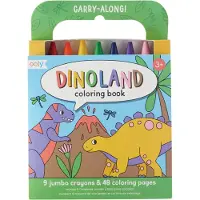 Ooly Travel Art Kit mit 9 Jumbo Crayons & 48 Themen Malvorlagen und Koffer fr einfache Reisebereich Art Creation Perfect Airplane Travel Set, um