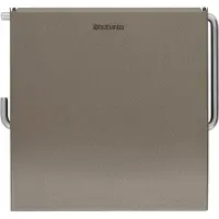 Brabantia ReNew Toilettenpapierhalter mit Klappe Platinum
