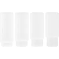 Ferm Living Ripple Long Drink Glasses Set of 4 Frosted - , Ripple, Weiß, Glas