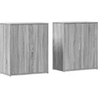 vidaXL Sideboards 2 Stk. Grau Sonoma-Eiche 60x31x70 cm Holzwerkstoff