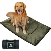 Onetigris Hundedecke 110cm*68cm, Verdickung Samt Hundematte mit Rutschfester Sohle, Velvet Hundebett für Große & Mittelgroße Hunde Reise Camping Outdoor, Reversibel und Tragbar Händewaschen – Grün