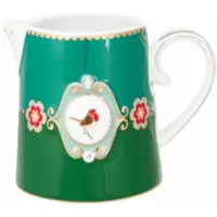 Pip studio Milchkanne Love Birds Medaillon Emerald Green 270 ml (4er-Set)