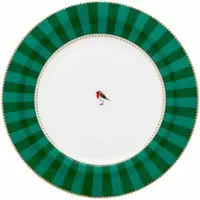 Pip studio Essteller Love Birds Stripes Emerald-Green 26,5 cm (Set von 6 Stück)