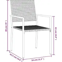 vidaXL 5-tlg. Garten-Essgruppe Poly Rattan und Stahl