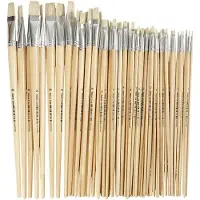 Creativ Company CC Nature Line kwasten lange steel, #1-20 64stuks