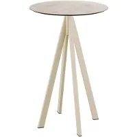 Essentials Infinity Stehtisch Sand gestell + Moonstone HPL Ø70 cm