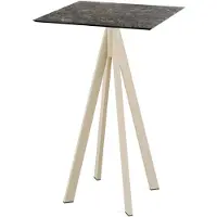 Essentials Infinity Stehtisch Sand gestell + Galaxy Marble HPL 70x70 cm
