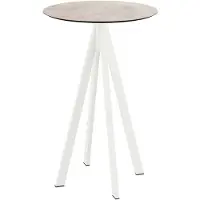 Essentials Infinity Stehtisch Weiß gestell + Moonstone HPL Ø70 cm