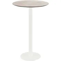 Essentials Urban Stehtisch Weiß gestell + Moonstone HPL Ø70 cm