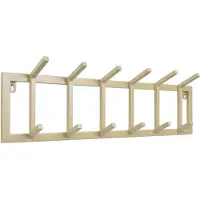 Loft42 Garderobenständer Jaimy Single – Beige – Metall – 6 Doppelhaken – 80 x 24 x 12 cm