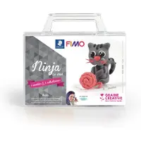 Fimo Polymer Clay Set - Kreatives Bastelset Ninja die Katze