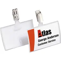 Durable Click Fold Namensschilder mit Clip, 54 x 90 mm, 25 Stück