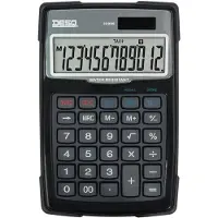 Desq Taschenrechner Heavy Duty Large 33000, 12-stelliges LC-Display, Solar- & Batteriebetrieb