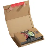 Colompac Wickelverpackung CP 020, mit Selbstklebeverschluss, Wellpappe, braun, B 299 x T 175 x H 80 mm (A5+), 20 Stück