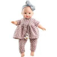 Paola Reina Puppe Sonia (Punkte/rosa) mit Mechanismus (36cm)