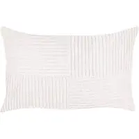 Beliani DEKOKISSEN CORD 2er-Set Cremeweiß 50/30 cm Millet