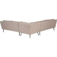 Beliani Garten-Ecksofa Beige Stoffbezug L-förmig 5-Sitzer Modulsofa Modern Garten Terrasse Wohnzimmer Möbel Wohnecke Wohnlandschaft Sitzecke Sitzmöbel