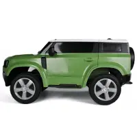Land Rover Defender 90 Kinder Elektroauto 12V (1–6 Jahre) – Offiziell Lizenziert, mit Fernbedienung, 2 Motoren, EVA-Reifen & Kofferraum – Kinder Elektrofahrzeug Grün