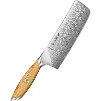 HEZHEN - Damast Nakiri Messer - X01 Flaggschiff Serie
