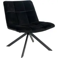 Livin24 Bronx71 Samt Sessel Eevi schwarz drehbar