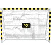 Umbro Fußballtor - Fussballtor 300 x 200 x 90 cm - Fußball Tor - Fussballtore für Garten Kinder und Erwachsene - Fussball Trainingszubehör für Innen und Außen - Metall - Schwarz/Gelb