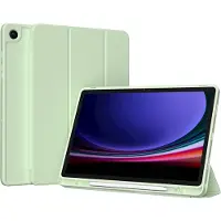 Accezz Smarte Klapphülle aus Silikon für das Samsung Galaxy Tab A9 Plus - Hellgrün