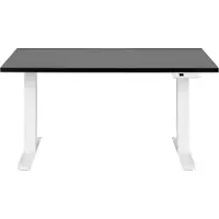 Beliani Schreibtisch Schwarz & Weiß Melamin 120x72cm Elektrisch Höhenverstellbar Rechteckig mit USB Metallgestell Modern Büro Steh-Sitz-Tisch Stehtisch