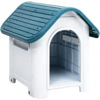 vidaXL Hundehütte Blau 59x75x66 cm Polypropylen