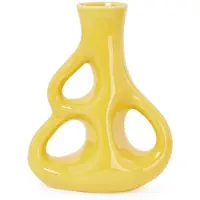Pols Potten Vase Three Ears Yellow S 17 x 9 x 21 cm