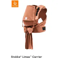 Stokke Limas Carrier Plus, Terrakotta – Version 2023 (OCS) – Babytrage mit Halbschnalle – Drei Tragevarianten – Sicher für Babys ab 1 Monat/4 kg bis 18 kg