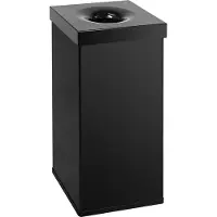 DutchDesign Papierkorb Carro Flame 110 L Schwarz feuerlöschend, selbstlöschend