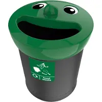 V-Part - Smiley Face Bin 52 Liter, food waste - MDPE - Schwarz, Grün