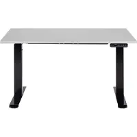 Beliani Schreibtisch Grau & Schwarz Melamin 120x72cm Elektrisch Höhenverstellbar Rechteckig mit USB Metallgestell Modern Büro Steh-Sitz-Tisch Stehtisch