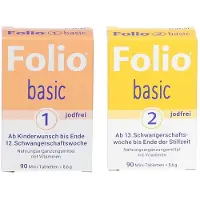 Folio basic jodfrei 1 + 2 2x90 St Filmtabletten
