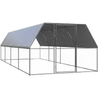 vidaXL Outdoor-Hühnerkäfig 3x8x2 m Verzinkter Stahl