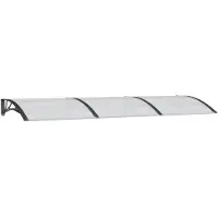 vidaXL Türvordach Schwarz 300x100 cm Polycarbonat