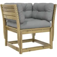 vidaXL Gartensofa mit Armlehnen und Kissen Kiefernholz Imprägniert