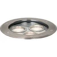QAZQA Moderne Bodenleuchte Stahl 3 Licht IP65 Tribus