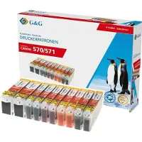 G&G Tinte ersetzt Canon PGI-570 XL, CLI-571 XL Kompatibel 10er-Pack Schwarz, Pho