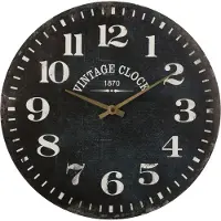 Atmosphera Wanduhr aus Holz mit römischen Ziffern, Old Style Uhr, weiß, Durchmesser 38 cm -