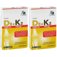 Avitale Vitamin D3+K2 2000 I.e. Doppelpack 2x120 St Tabletten