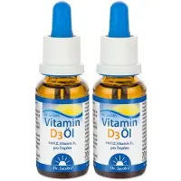 Dr. Jacob's Vitamin D3 Öl 640 Tropfen 800 IE vegetarisch Doppelpack 2x20 ml zum Einnehmen