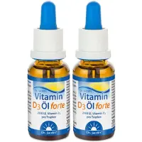 Dr. Jacob's Vitamin D3 Öl forte 2000 IE hochdosiert 640 Tropfen vegetarisch Doppelpack 2x20 ml zum Einnehmen