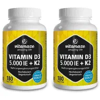Vitamaze Vitamin D3 5.000 I.e. + K2 Doppelpack 2x180 St Tabletten