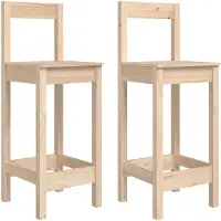 vidaXL Barstühle 2 Stk. 40x41,5x112 cm Massivholz Kiefer
