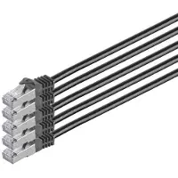 S-Impuls S/CONN RJ45-RJ45, m-m, 0.5m, 0,5 m, Cat7, S/FTP (S-STP), RJ-45, RJ-45, Schwarz